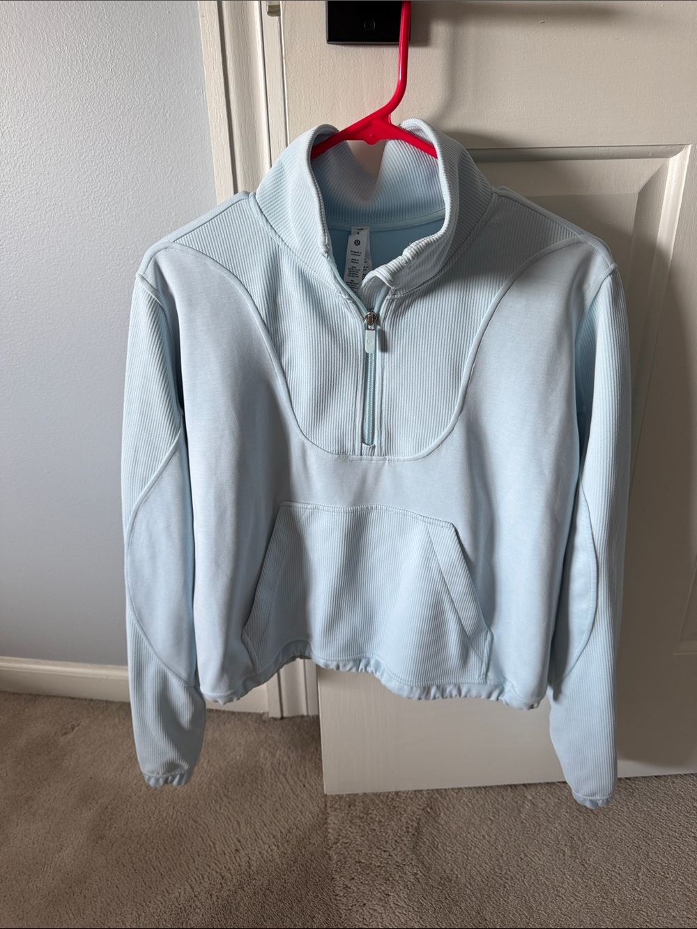 lululemon athletica Light Blue Half-Zip Top